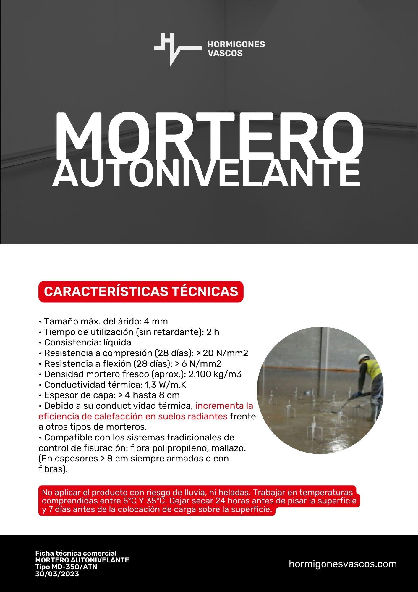 Mortero autonivelante en Gipuzkoa. Recrecidos, morteros y hormigones.