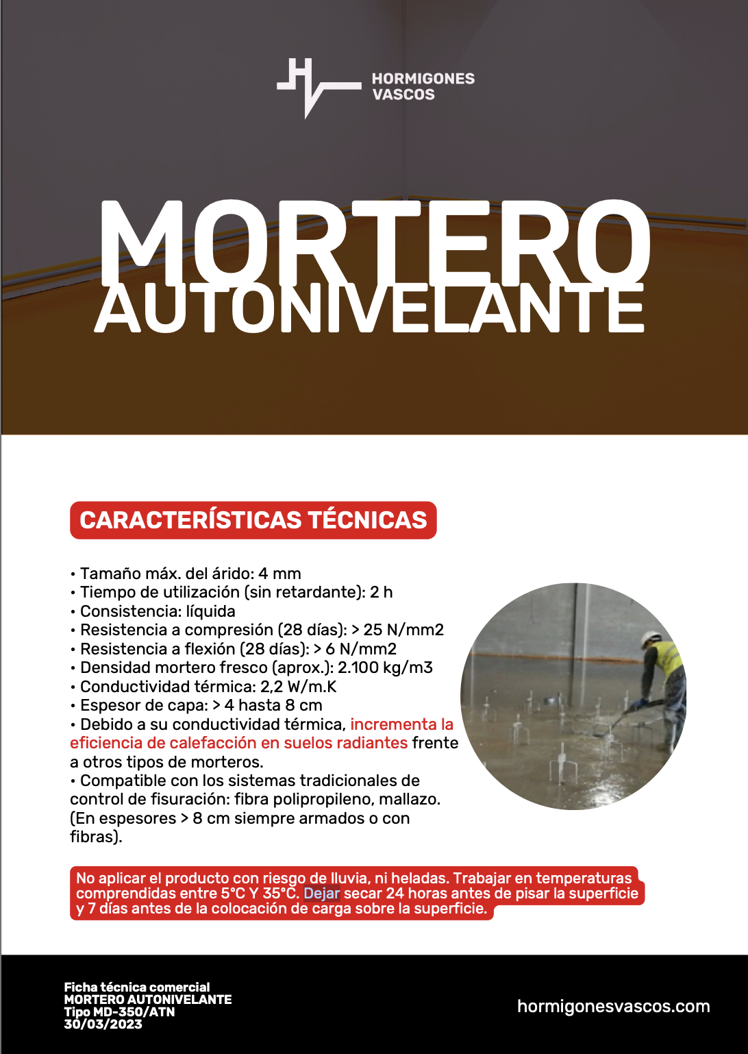 Mortero autonivelante