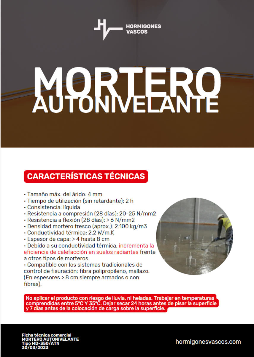 Mortero autonivelante